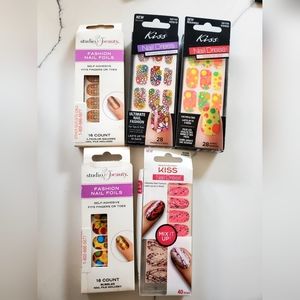 Nail stickers stick ons 10 sets